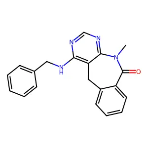 4-(Benzylamino)-11-methyl-5,11-dihydro-10H-pyrimido(4,5-c)(2)benzazepin-10-one structure