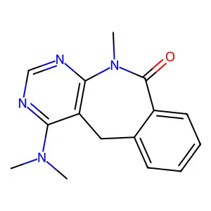 4-(Dimethylamino)-11-methyl-5,11-dihydro-10H-pyrimido(4,5-c)(2)benzazepin-10-one structure