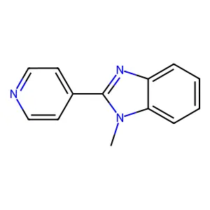 1-Methyl-2-pyridin-4-YL-1H-benzoimidazole structure