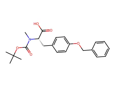 3-(4-Benzyloxyphenyl)-2-[tert-butoxycarbonyl(methyl)amino]propanoic acid structure