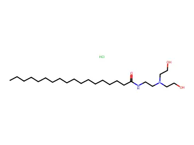 N-(2-(Bis(2-hydroxyethyl)amino)ethyl)stearamide monohydrochloride structure