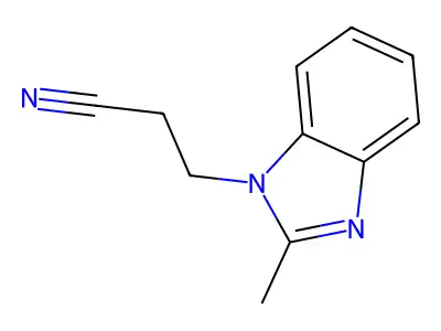 3-(2-methyl-1H-benzimidazol-1-yl)propanenitrile structure
