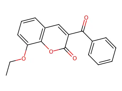 3-benzoyl-8-ethoxy-2H-chromen-2-one structure