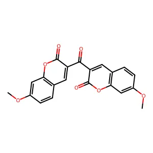 3,3'-Carbonylbis(7-methoxy-2H-1-benzopyran-2-one) structure