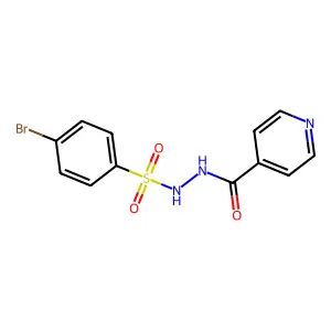 4-bromo-N'-isonicotinoylbenzenesulfonohydrazide structure