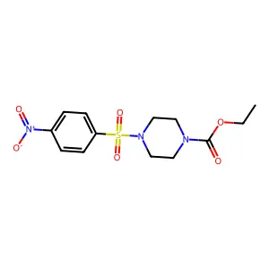 Ethyl 4-(4-nitrophenyl)sulfonylpiperazine-1-carboxylate structure