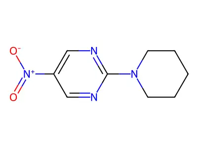 5-Nitro-2-(piperidin-1-yl)pyrimidine structure