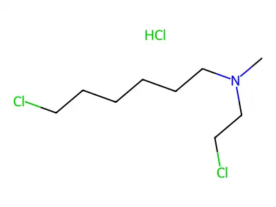 N-(2-Chloroethyl)-N-methyl-6-chlorohexylamine hydrochloride structure