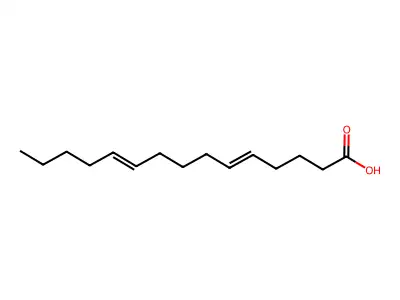 5,10-Pentadecadienoic acid, (Z,Z)- structure