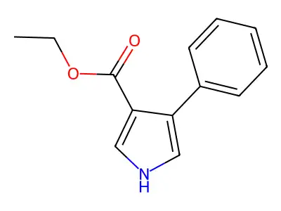 Ethyl 4-phenyl-1H-pyrrole-3-carboxylate structure