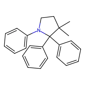3,3-Dimethyl-1,2,2-triphenylpyrrolidine structure