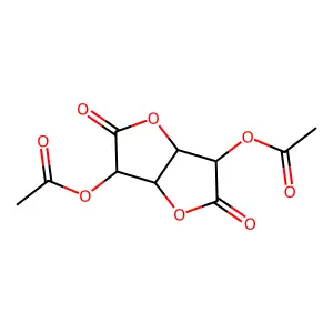 (6-乙酰氧基-2,5-二氧代-3,3a,6,6a-四氢呋喃并[3,2-b]呋喃-3-基)乙酸酯 structure