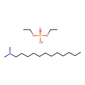 Phosphoric acid, diethyl ester, compd. with N,N-dimethyl-1-dodecanamine (1:1) structure