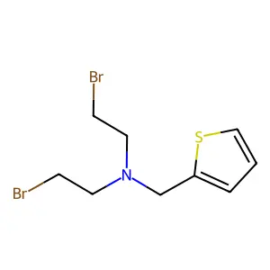 N,N-双(2-溴乙基)-2-噻吩甲胺 structure