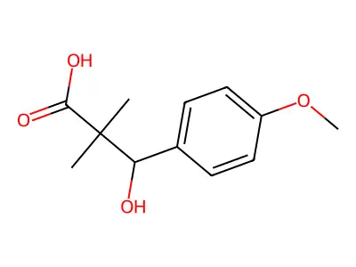 2,2-Dimethyl-3-hydroxy-3-(P-methoxyphenyl)propionic acid structure