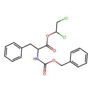 Alanine, N-benzyloxycarbonyl-3-phenyl-, 1,2-dichloroethyl ester, L- structure