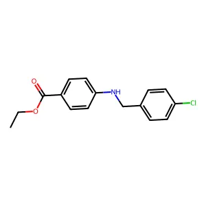 Benzoic acid, 4-[[(4-chlorophenyl)methyl]amino]-, ethyl ester structure