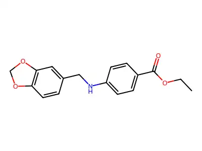 Ethyl 4-[(1,3-benzodioxol-5-ylmethyl)amino]benzoate structure