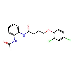 N-[2-(acetylamino)phenyl]-4-(2,4-dichlorophenoxy)butanamide structure