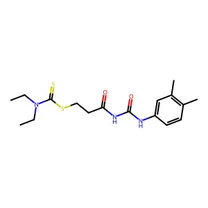 [3-[(3,4-dimethylphenyl)carbamoylamino]-3-oxopropyl] N,N-diethylcarbamodithioate structure