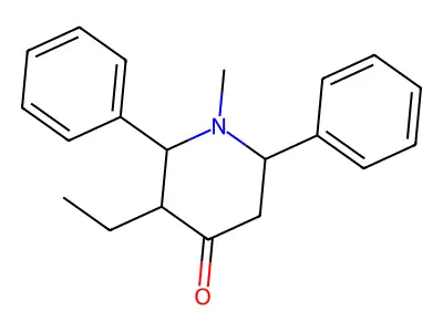 4-Piperidinone, 3-ethyl-1-methyl-2,6-diphenyl- structure