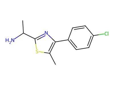 1-[4-(4-Chlorophenyl)-5-methyl-1,3-thiazol-2-yl]ethan-1-amine structure