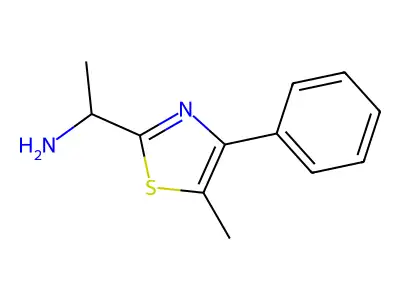 I+/-,5-Dimethyl-4-phenyl-2-thiazolemethanamine structure