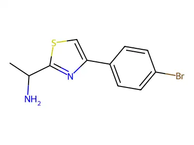 1-[4-(4-Bromophenyl)-1,3-thiazol-2-yl]ethan-1-amine structure