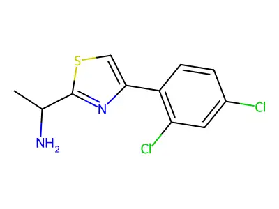 1-[4-(2,4-Dichlorophenyl)-1,3-thiazol-2-yl]ethan-1-amine structure