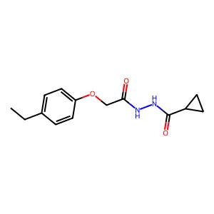 N'-[2-(4-ethylphenoxy)acetyl]cyclopropanecarbohydrazide structure