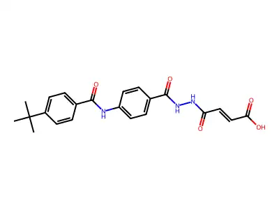 (E)-4-[2-(4-{[4-(TERT-BUTYL)BENZOYL]AMINO}BENZOYL)HYDRAZINO]-4-OXO-2-BUTENOIC ACID structure