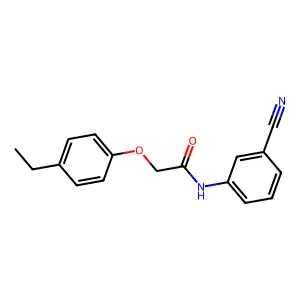 N-(3-cyanophenyl)-2-(4-ethylphenoxy)acetamide structure