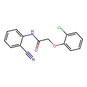 2-(2-chlorophenoxy)-N-(2-cyanophenyl)acetamide structure