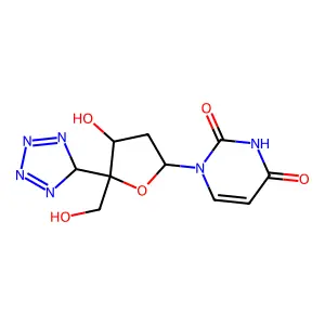 Uridine, 2'-deoxy-4'-C-5H-tetrazol-5-yl-, (R)- structure