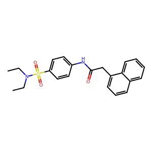 N-{4-[(diethylamino)sulfonyl]phenyl}-2-(1-naphthyl)acetamide structure