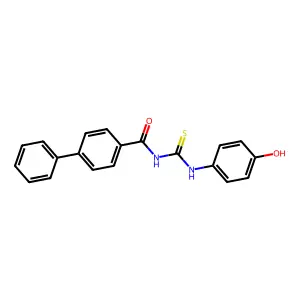 N-[(4-hydroxyphenyl)carbamothioyl]-4-phenylbenzamide structure