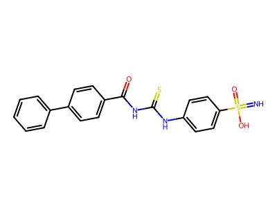 4-phenyl-N-[(4-sulfamoylphenyl)carbamothioyl]benzamide structure