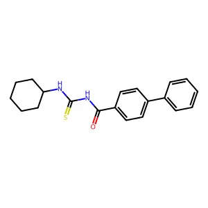 N-(cyclohexylcarbamothioyl)-4-phenylbenzamide structure
