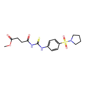 Methyl 4-oxo-4-[(4-pyrrolidin-1-ylsulfonylphenyl)carbamothioylamino]butanoate structure