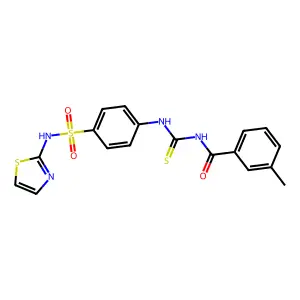 3-methyl-N-[[4-(1,3-thiazol-2-ylsulfamoyl)phenyl]carbamothioyl]benzamide structure