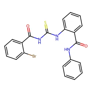 2-[(2-bromobenzoyl)carbamothioylamino]-N-phenylbenzamide structure