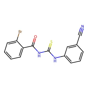 2-bromo-N-[(3-cyanophenyl)carbamothioyl]benzamide structure