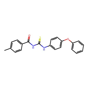 4-methyl-N-[(4-phenoxyphenyl)carbamothioyl]benzamide structure