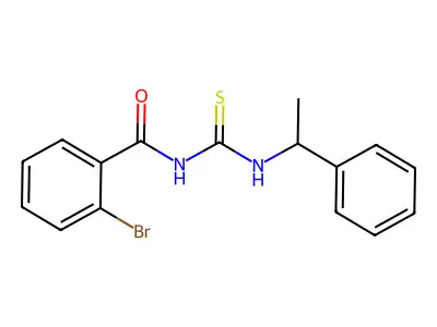 2-bromo-N-(1-phenylethylcarbamothioyl)benzamide structure
