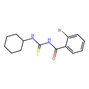 2-bromo-N-(cyclohexylcarbamothioyl)benzamide structure