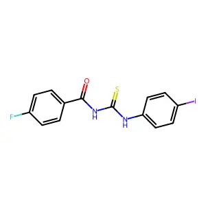 4-fluoro-N-[(4-iodophenyl)carbamothioyl]benzamide structure