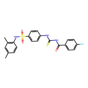N-[[4-[(2,4-dimethylphenyl)sulfamoyl]phenyl]carbamothioyl]-4-fluorobenzamide structure
