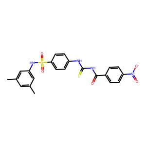N-[[4-[(3,5-dimethylphenyl)sulfamoyl]phenyl]carbamothioyl]-4-nitrobenzamide structure
