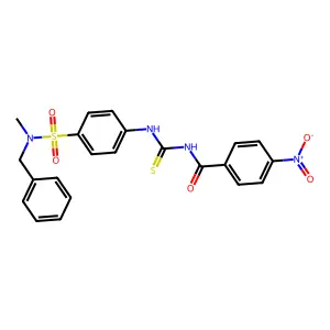 N-[[4-[benzyl(methyl)sulfamoyl]phenyl]carbamothioyl]-4-nitrobenzamide structure