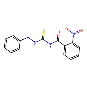 N-(benzylcarbamothioyl)-2-nitrobenzamide structure